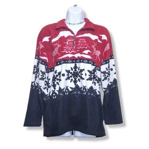Active Studio Christmas/Winter Theme Fleece Pullover